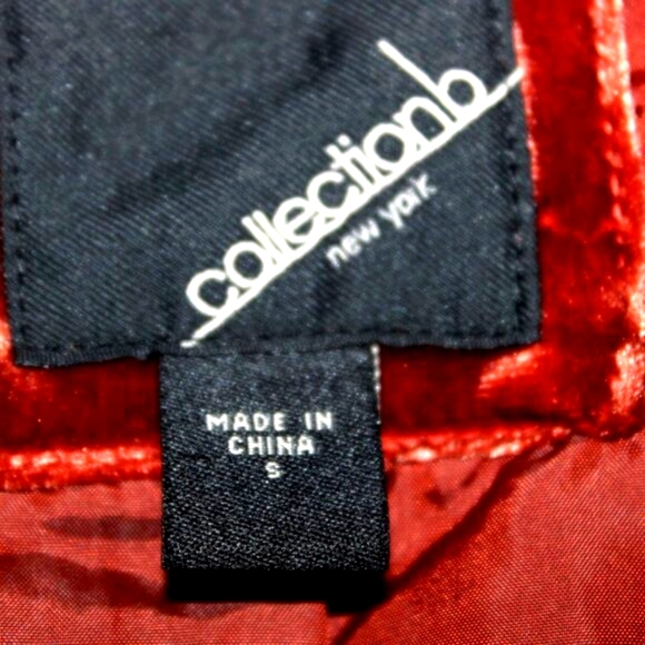 Collection B New York Velvet Bomber Jacket S - Picture 4 of 6